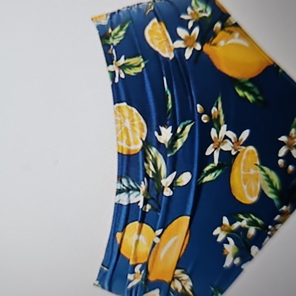 NWT Hesxuno Yellow and Blue Floral Women's Tummy Control Bikini Set 2X - Picture 6 of 8